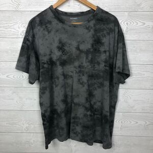 Old Navy Women's Large Gray Tie Dye Short Sleeve Tunic Tee Shirt Cotton Blend